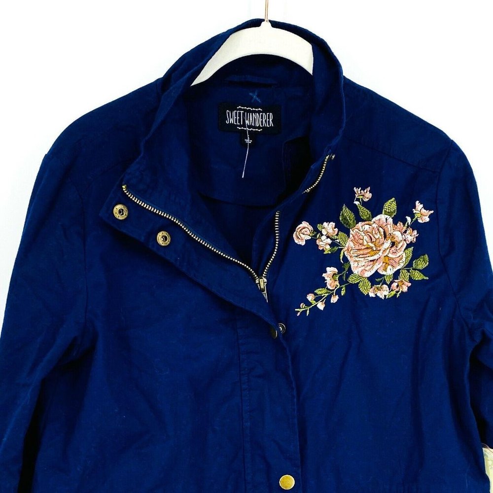 Sweet Wanderer Women Jacket Embroidered Coat S NEW - Picture 2 of 4